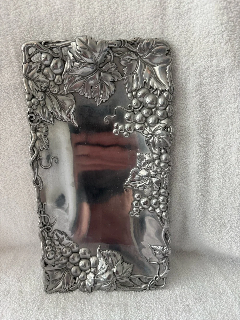 Arthur Court Silver Grape Motif Serving Tray
